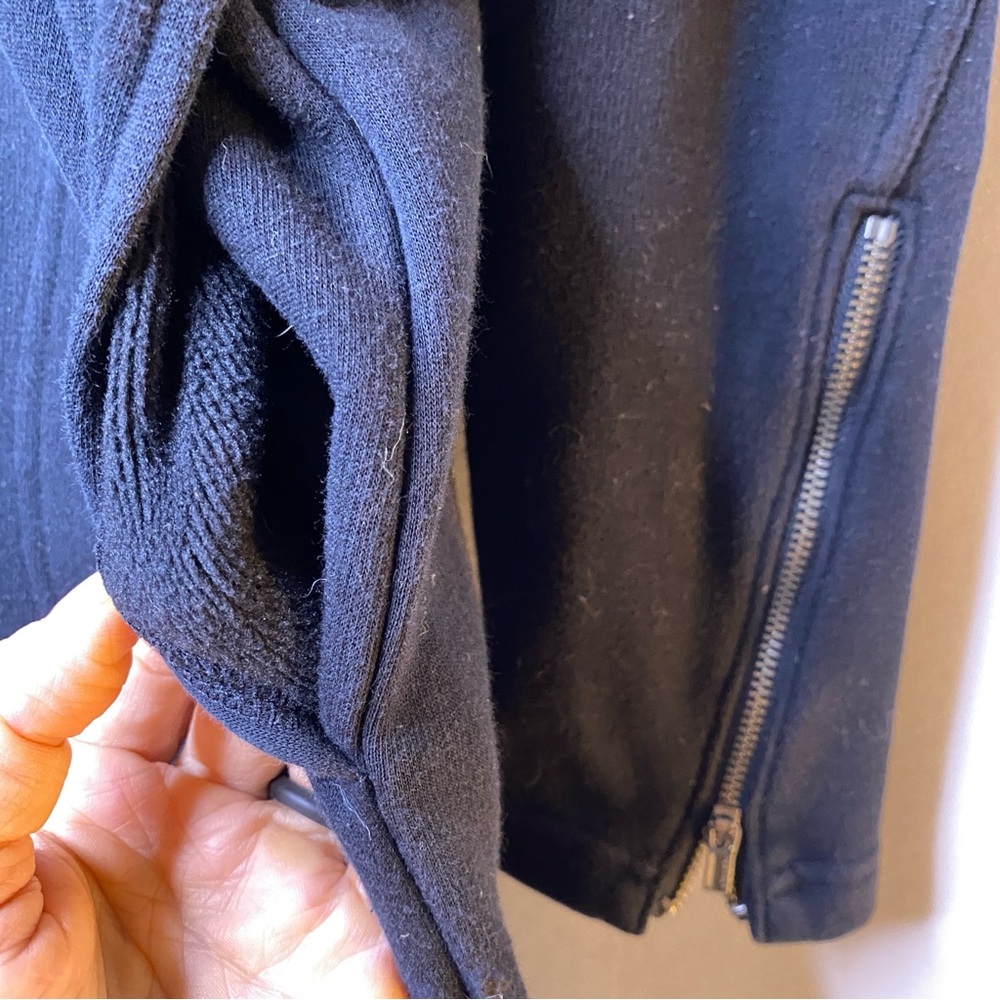 Athleta Sweatfleece Turtleneck Cotton Midi Dress with Pockets sz Small - Picture 7 of 10